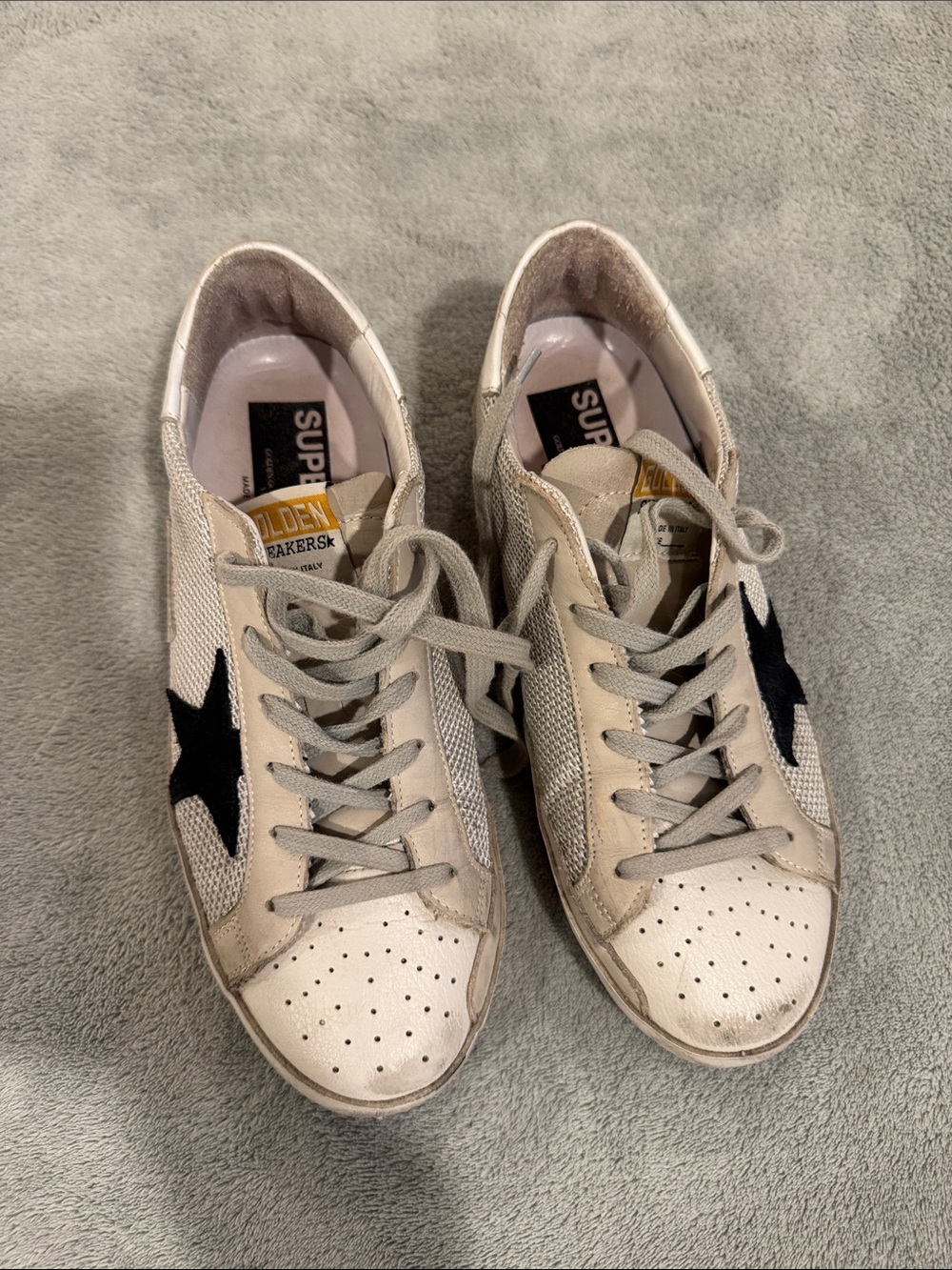 Golden Goose Women’s Sneakers in White with Black Star